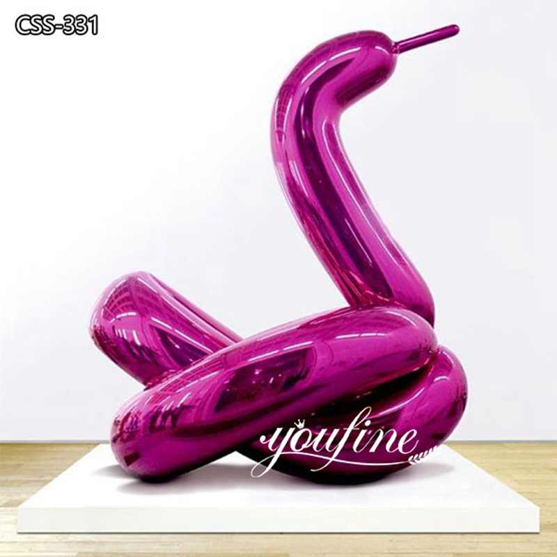 Beautiful Purple Balloon Swan Swan Metal Sculpture for Sale