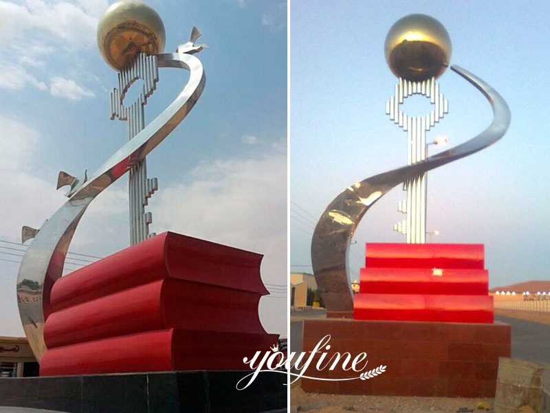 Contemporary Giant Outdoor Metal Sculpture for Saudi Arab Clients CSS-74 - Arab Large Metal Sculpture - 4