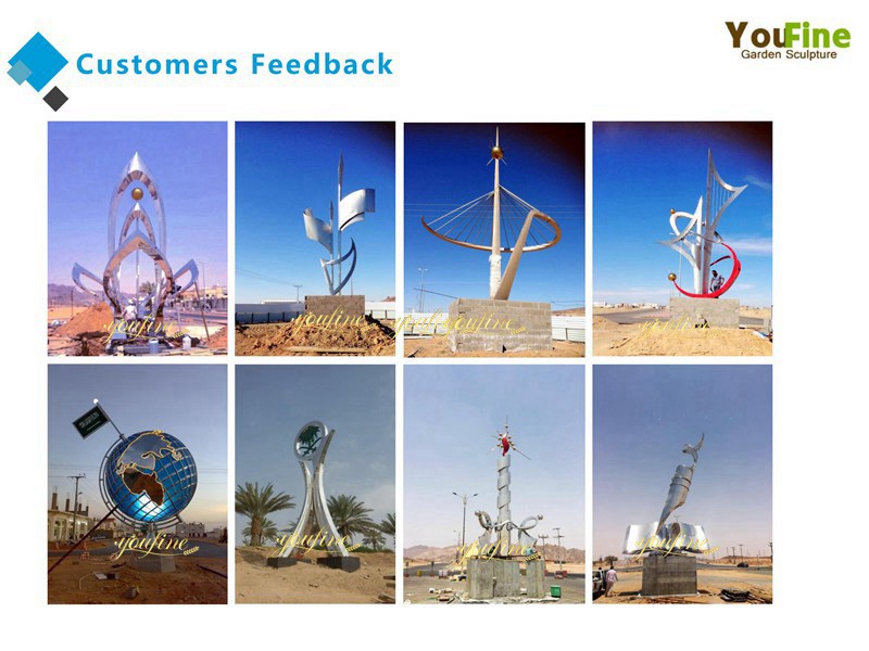 Contemporary Outdoor Saudi Arabia Metal Sculpture for Sale Feedback