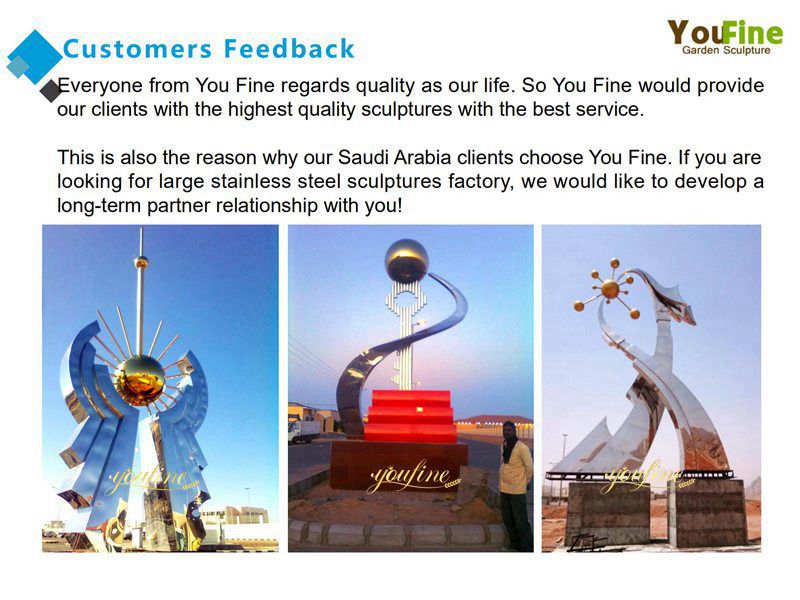 Contemporary Outdoor Saudi Arabia Metal Sculpture for Sale Feedback