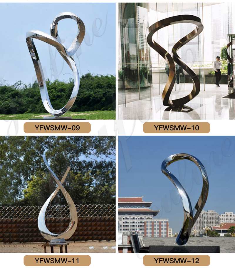 Outdoor Square Decor Metal Lucky Number Loop sculpture for Sale CSS-274 - Application Place/Placement - 2