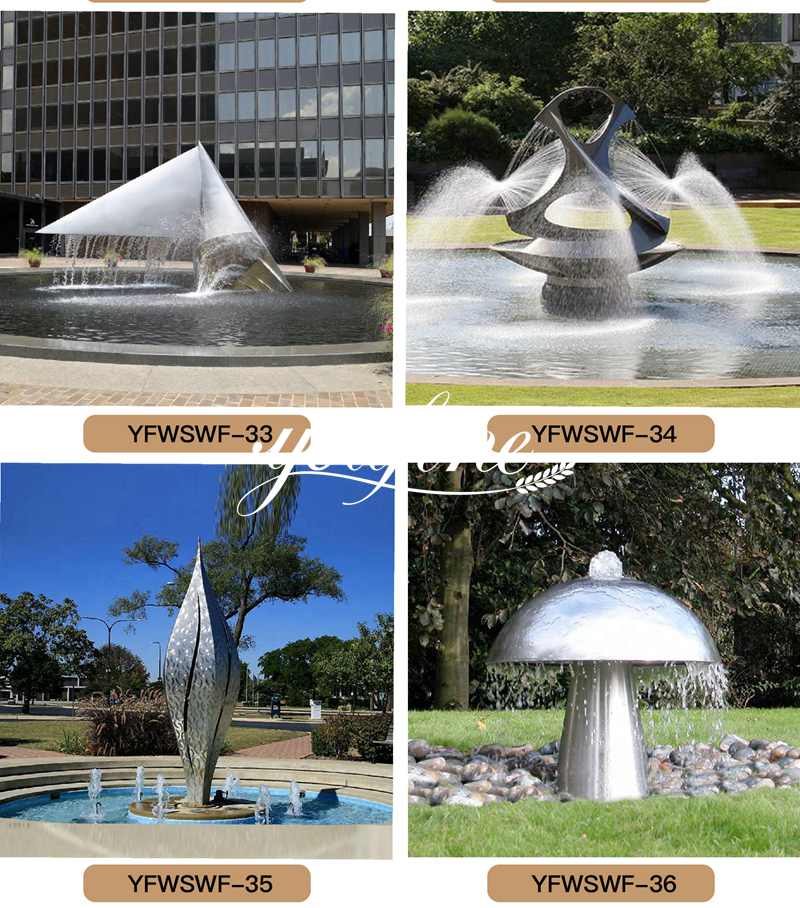 Modern Metal Water Feature Sculptures Square Art for Sale CSS-256 - Application Place/Placement - 3