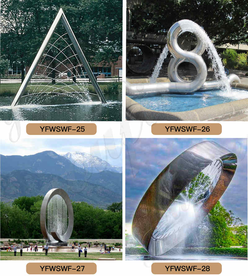 Garden Decoration Metal Ring Water Fountain Sculpture for Sale CSS-254 - Garden Metal Sculpture - 2