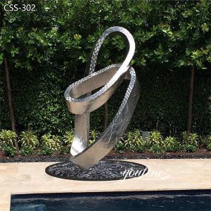 Stainless Steel Loop sculpture Garden Square Decoration for Sale CSS-302