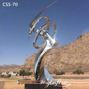 Giant Polished Stainless Steel Sculpture for Roundabout CSS-70