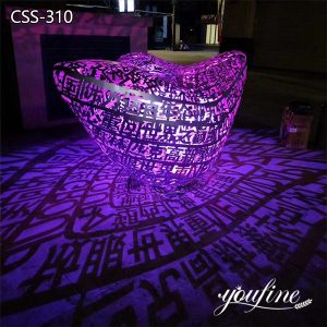 Illuminated Metal Light Sculpture Decor for Sale CSS-310