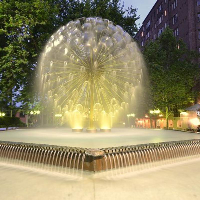 Large Hotel Square Stainless Steel Dandelion Fountain for Sale CSS-299