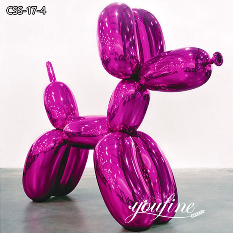 Large Jeff Koons’s Purple Metal Balloon Dog Sculpture for Sale