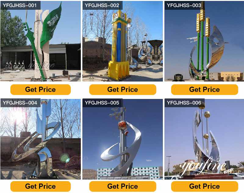 Large Outdoor Modern Metal Sculpture for Arabia for Sale