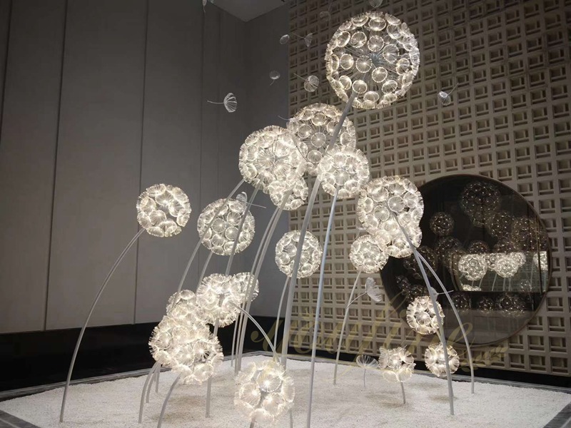 Metal Dandelion Sculpture