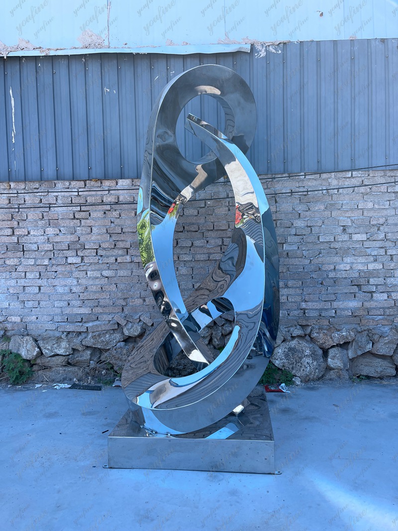 Modern Landscape Abstract Large Outdoor Metal Sculpture for Sale CSS-159 - Center Square - 3