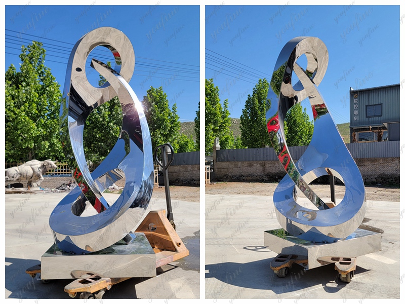 Modern Landscape Abstract Large Outdoor Metal Sculpture for Sale CSS-159 - Center Square - 2