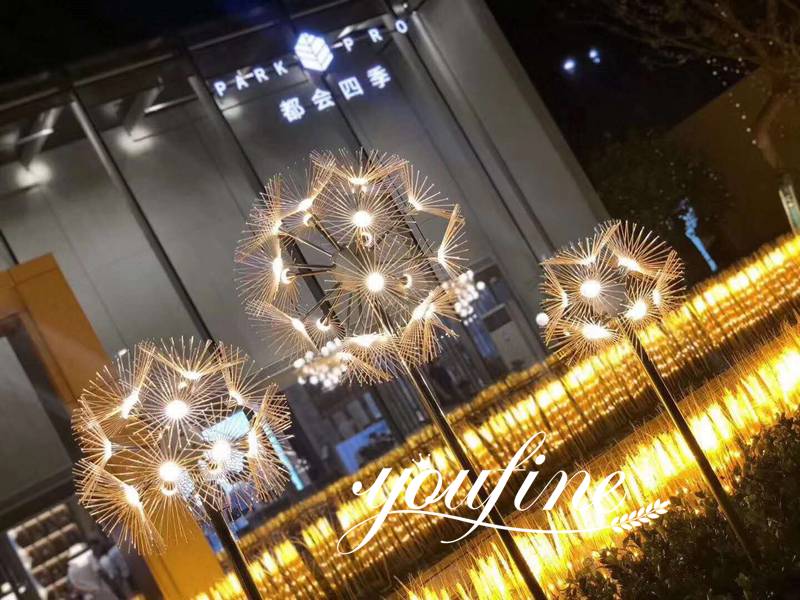 Outdoor LED Light Dandelion Sculpture Lawn Ornament