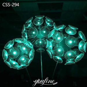 Outdoor Lighting Metal Dandelion Sculpture Shopping Mall Decor for Sale CSS-294