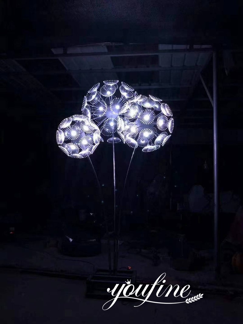 Outdoor Lighting Metal Dandelion Sculpture Shopping Mall Decor for Sale CSS-294 - Commercial Center Square - 3 Outdoor Lighting Metal Dandelion Sculpture Shopping Mall Decor for Sale