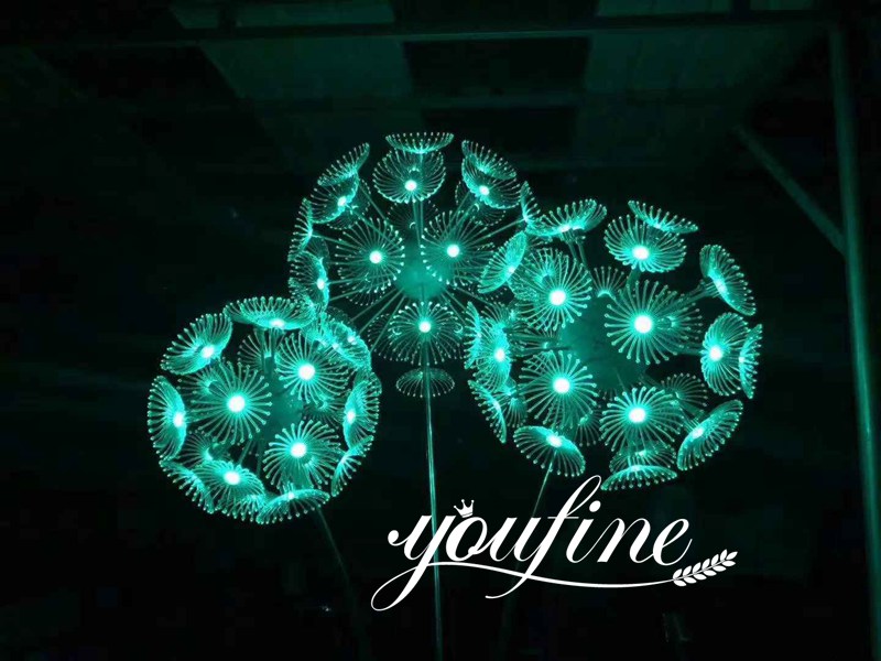 Outdoor Lighting Metal Dandelion Sculpture Shopping Mall Decor for Sale CSS-294 - Commercial Center Square - 1 Outdoor Lighting Metal Dandelion Sculpture Shopping Mall Decor for Sale