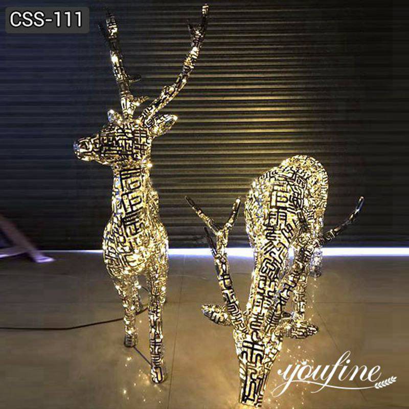 Outdoor Lighting Metal Deer Sculpture for Garden CSS-111 - Garden Metal Sculpture - 1