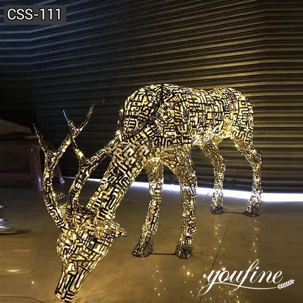 Outdoor Lighting Metal Deer Sculpture for Garden CSS-111