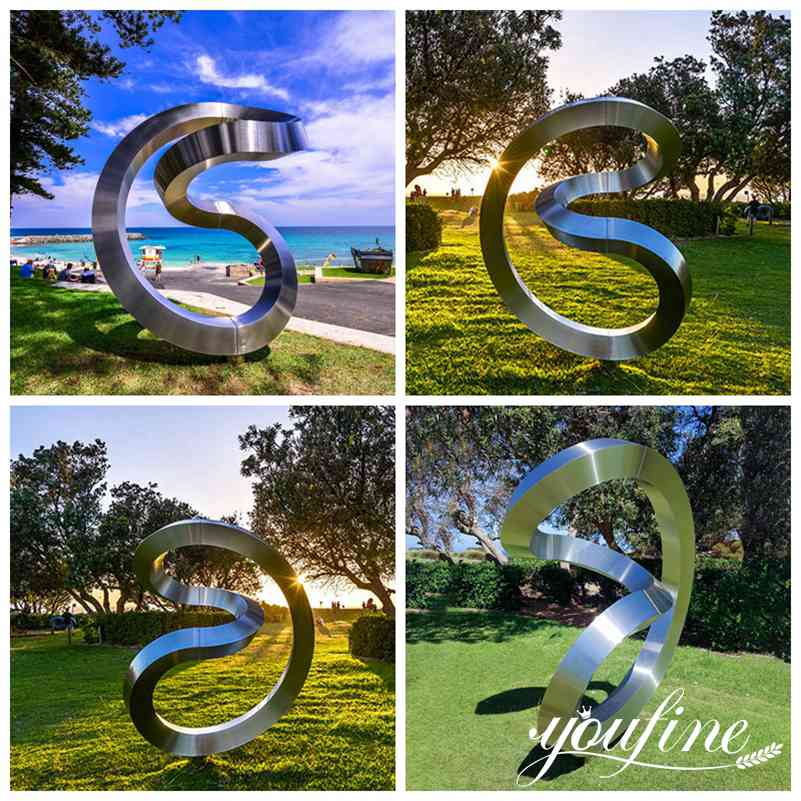 Outdoor Modern Abstract Metal Sculpture for Lawn Landscape for Sale CSS-275 - Center Square - 1