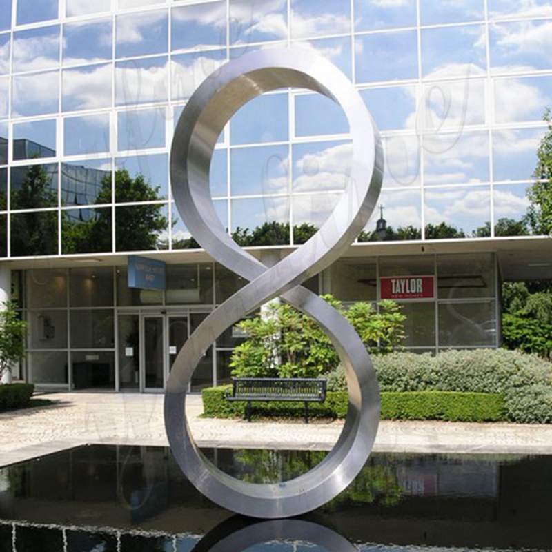 Outdoor Square Decor Metal Lucky Number Loop sculpture for Sale CSS-274 - Application Place/Placement - 1