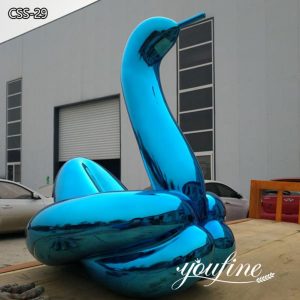 Popular Blue Swan Metal Balloon Sculpture for Sale CSS-29