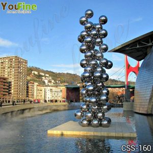 Popular Stainless Steel Ball Sculpture Metal Garden Ornaments for Sale