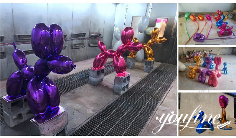 Large Jeff Koons's Purple Metal Balloon Dog Sculpture for Sale CSS-17-4 - Application Place/Placement - 5