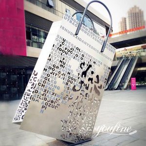 Stainless Steel Sculpture Metal Bag Shopping Mall Decor for Sale CSS-208