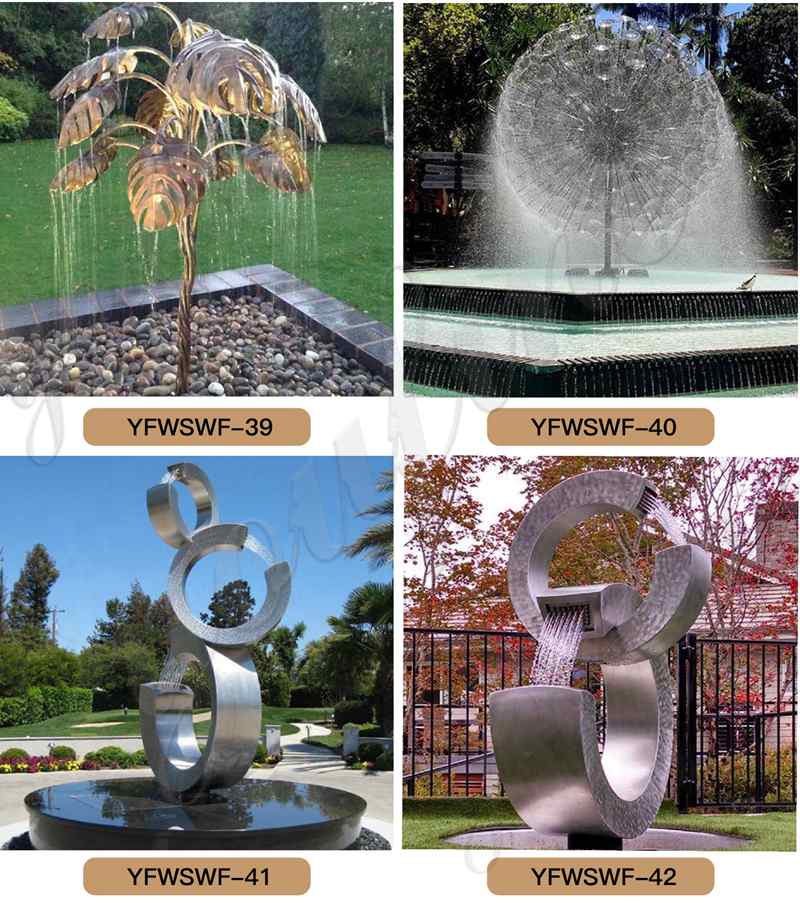 University Square Decoration Stainless Steel Fountain Sculpture for Sale CSS-301 - Application Place/Placement - 2