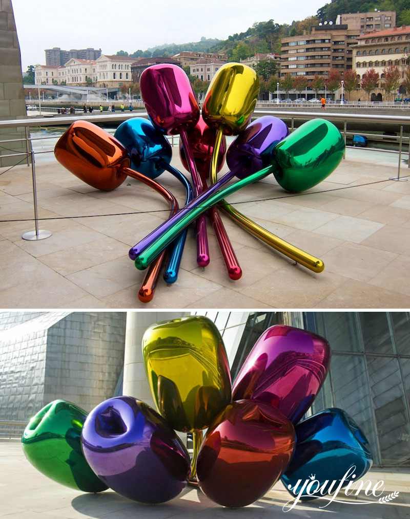 Outdoor Modern Metal Balloon Tulip Sculpture Factory Direct Sale CSS-18 - Square Sculpture - 1 contemporary sculptures