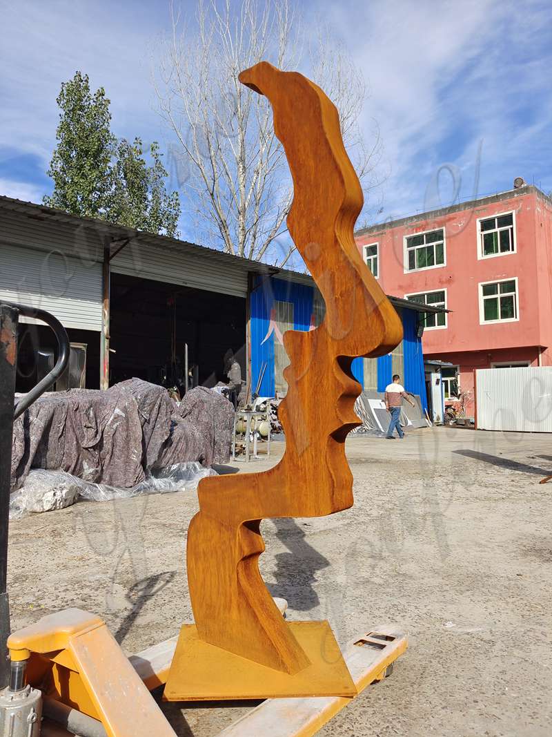 Modern Rusted Metal Garden Sculpture for Sale CSS-223 - Abstract Corten Sculpture - 9