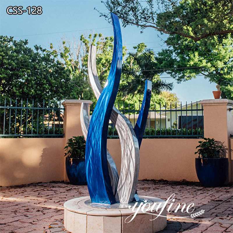 Garden Abstract Modern Metal Sculpture for Sale CSS-128 - Center Square - 2