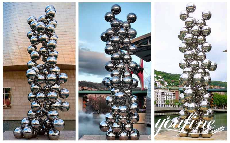 Popular Stainless Steel Ball Sculpture Metal Garden Ornaments for Sale - Garden Metal Sculpture - 2