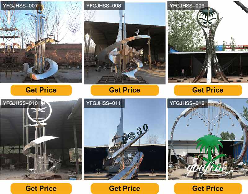 Urban Large Outdoor Modern Metal Sculpture for Arabia for Sale CSS-73 - Arab Large Metal Sculpture - 4 large stainless steel sculpture