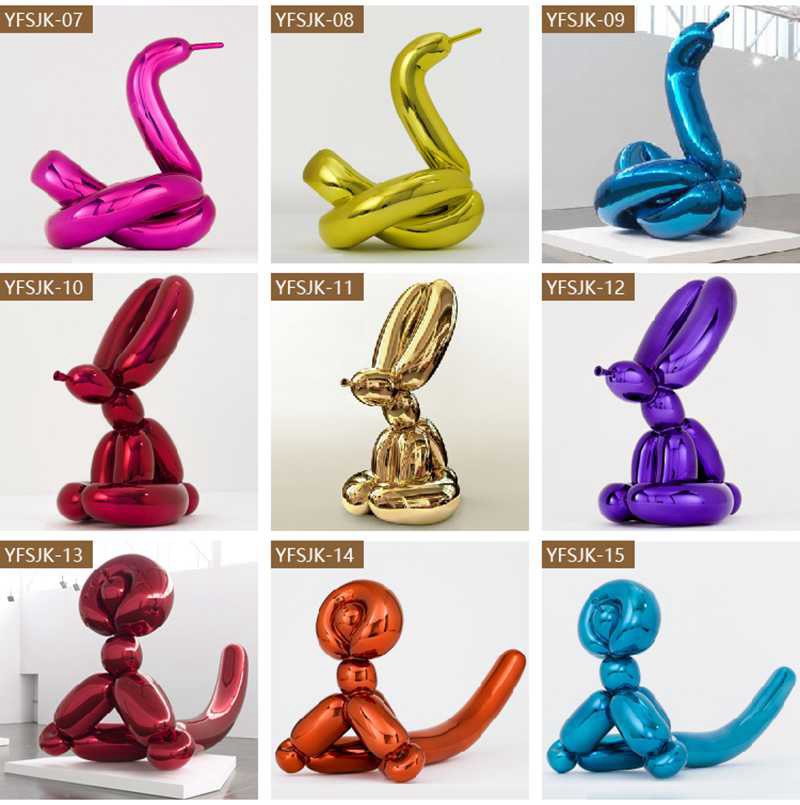 Popular Blue Swan Metal Balloon Sculpture for Sale CSS-29 - Hotel Lobby Sculptures - 4 metal balloon animal sculpture
