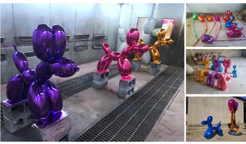 Outdoor Modern Metal Balloon Tulip Sculpture Factory Direct Sale CSS-18 - Square Sculpture - 3 metal garden sculptures
