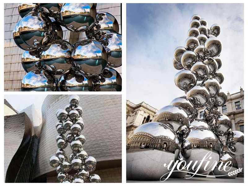 Popular Stainless Steel Ball Sculpture Metal Garden Ornaments for Sale - Garden Metal Sculpture - 1