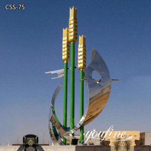 Modern Large Outdoor Stainless Steel Sculpture for Sale CSS-75