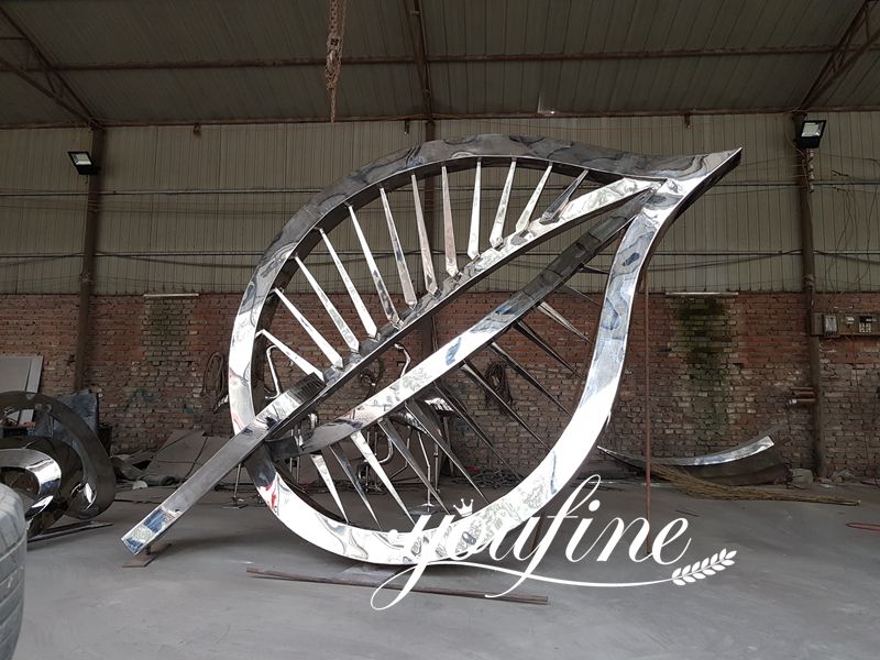 Abstract Metal Leaf Sculpture Stainless Steel Sculpture