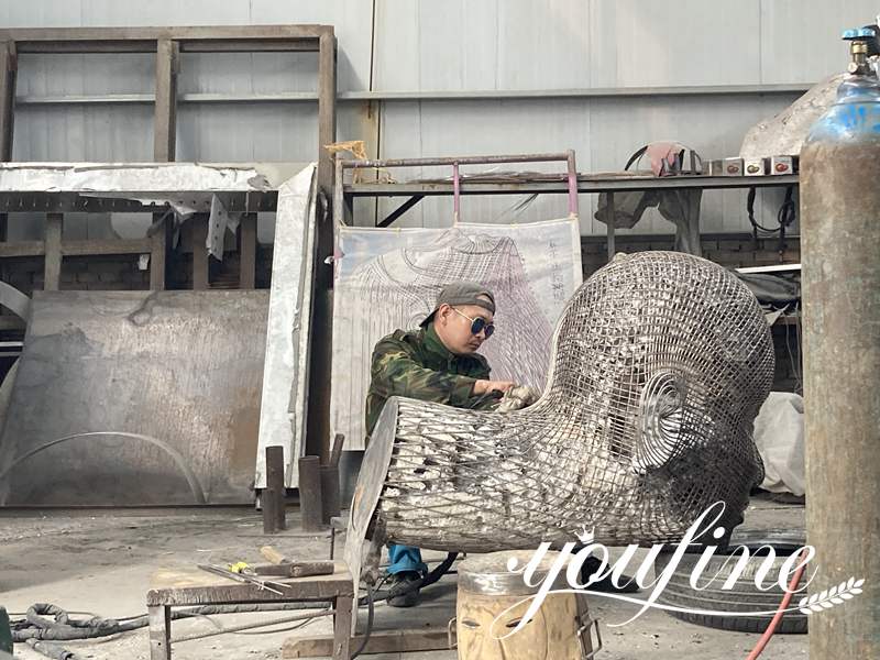 giant metal ballerina fountain for sale