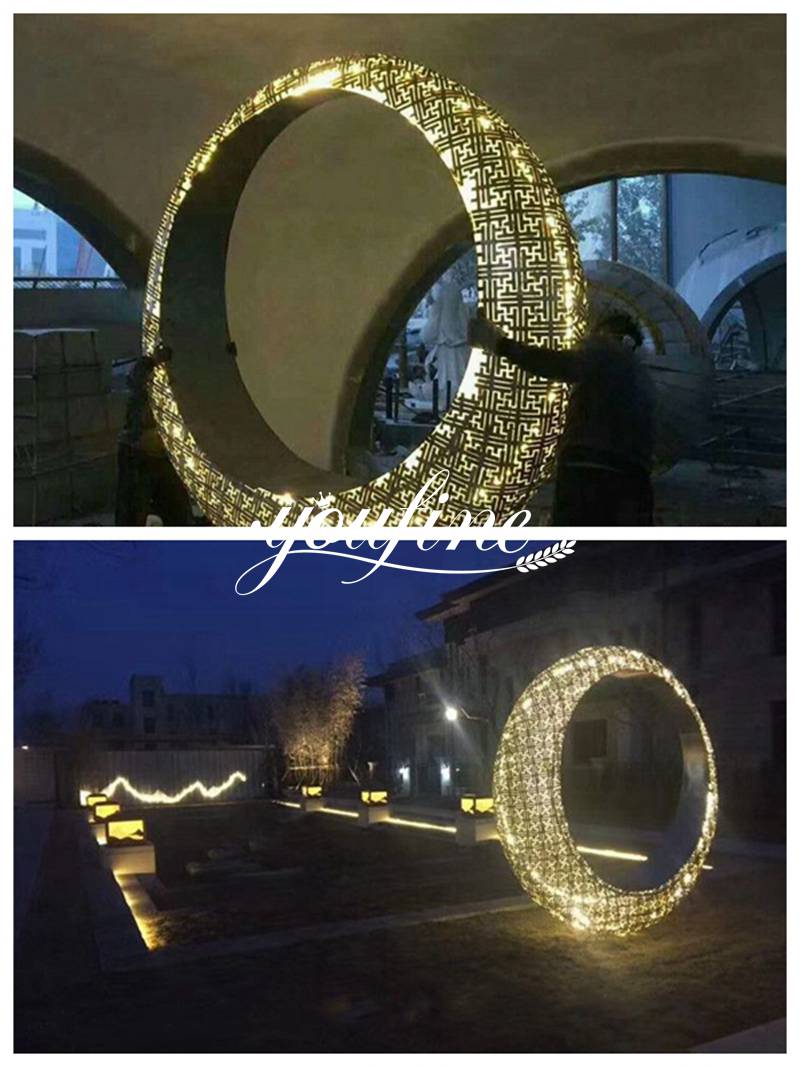 Hotel Square Large Metal ring sculpture for Sale CSS-309 - Application Place/Placement - 3