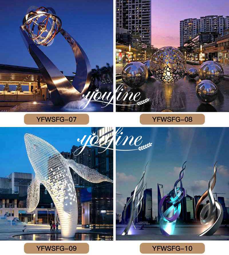 Hotel Square Large Metal ring sculpture for Sale CSS-309 - Application Place/Placement - 2