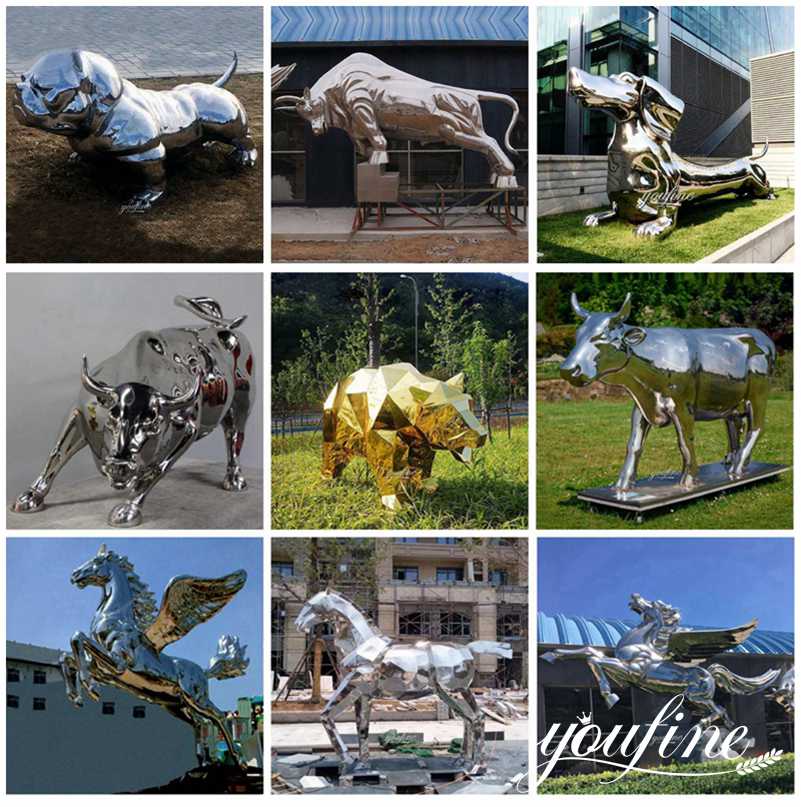 Outdoor Park Large Jumping Metal Horse Sculpture for Sale CSS-337 - Application Place/Placement - 3
