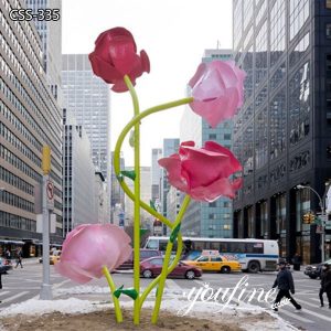 Large Outdoor Metal Flower Sculptures for Garden for Sale CSS-335
