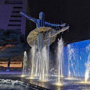 Giant Metal ballerina fountain Square Decoration for Sale CSS-311