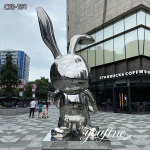 Modern Large Metal Rabbit Sculpture Park Decor for Sale CSS-191