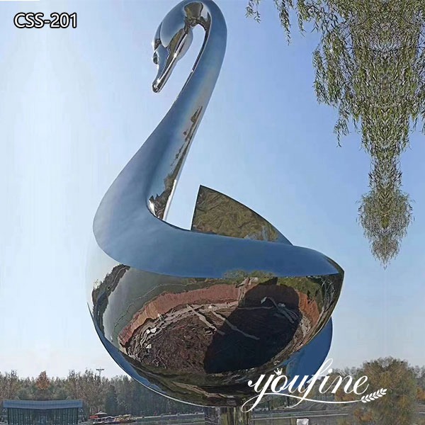Outdoor Large Metal Goose Sculpture Park Decor