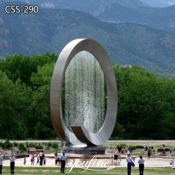 Outdoor Large Stainless Steel Fountain Lawn Decor for Sale