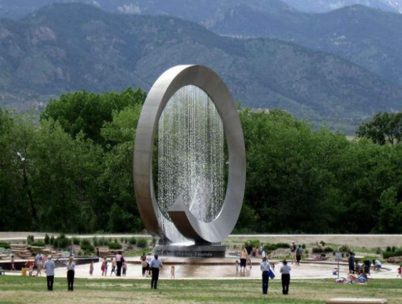 Outdoor Large Stainless Steel Fountain Lawn Decor for Sale CSS-290 - Abstract Water Sculpture - 1