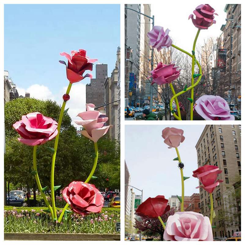 Outdoor Metal Flower Sculptures for Sale